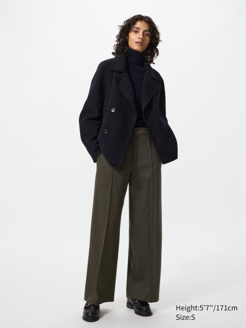 Jersey Brushed Trousers in Deep Olive